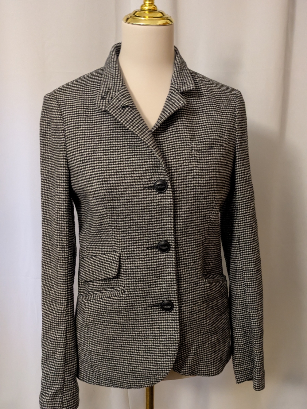 Rag & Bone Classic Black & White Houndstooth Women's Blazer